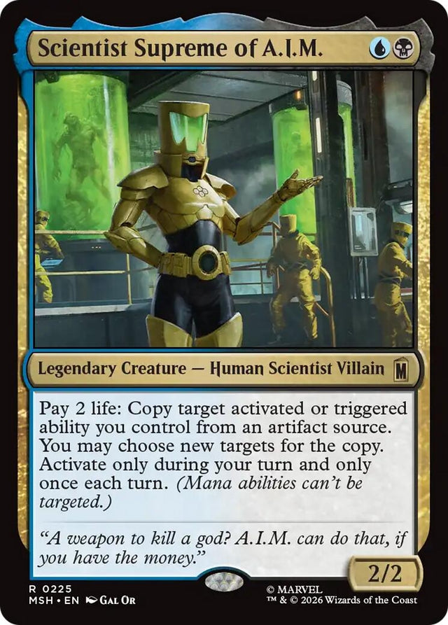 Image for Scientist Supreme of A.I.M. (225) (Foil) (Marvel Super Heroes) (MSH) - Magic: The Gathering