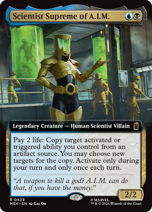 Image for Scientist Supreme of A.I.M. (Extended Art) (423) (Marvel Super Heroes) (MSH) - Magic: The Gathering