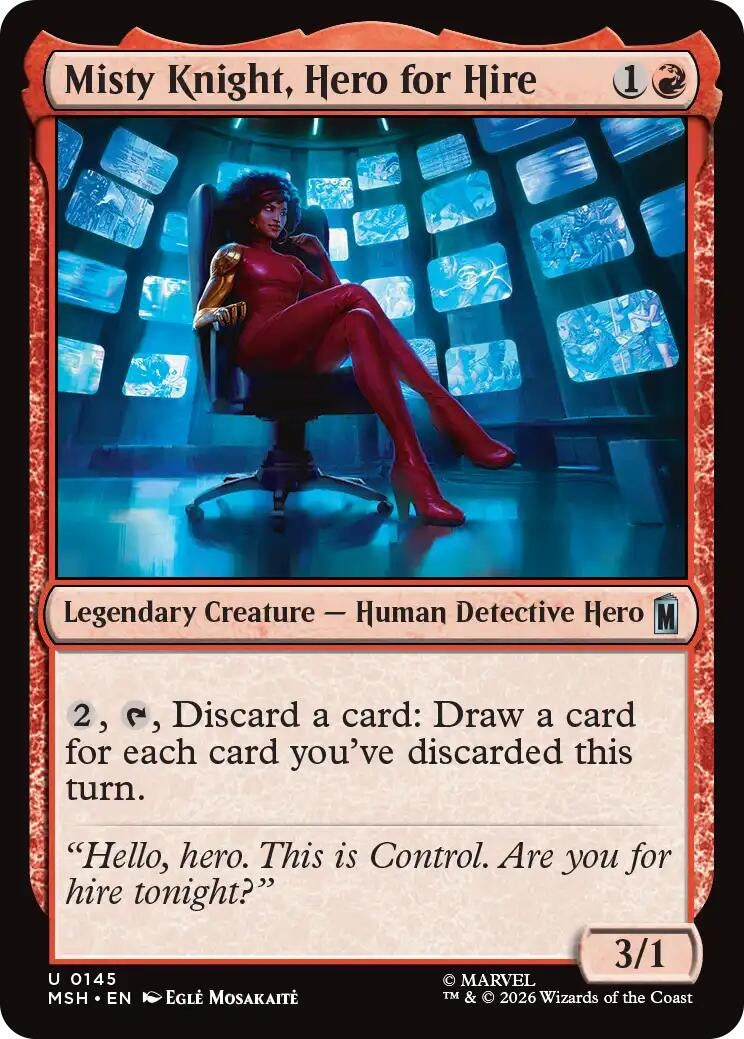 Image for Misty Knight, Hero for Hire (145) (Foil) (Marvel Super Heroes) (MSH) - Magic: The Gathering