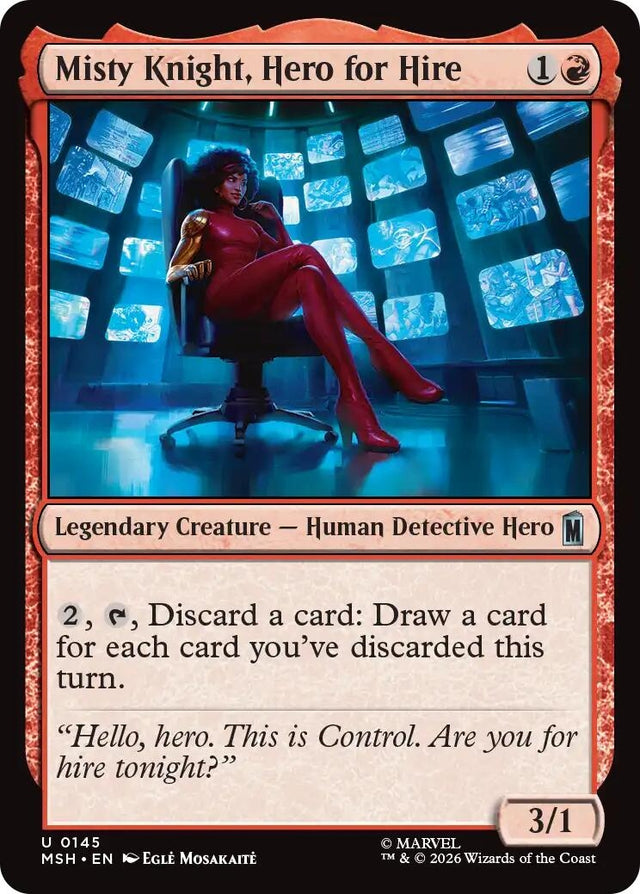 Image for Misty Knight, Hero for Hire (145) (Foil) (Marvel Super Heroes) (MSH) - Magic: The Gathering