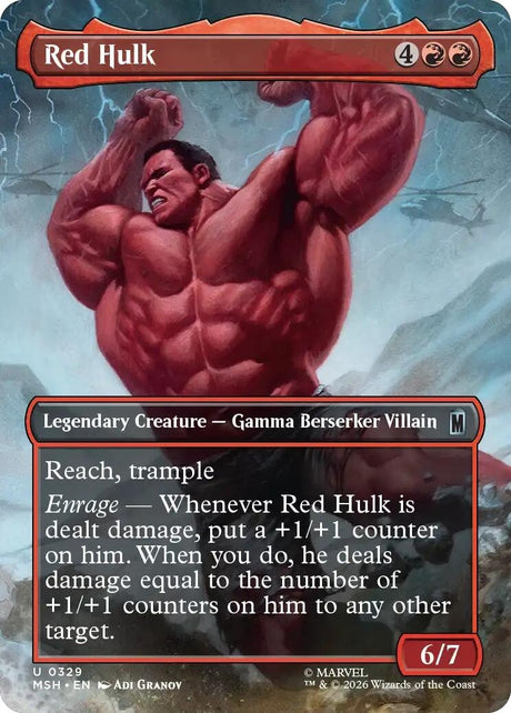 Image for Red Hulk (Borderless) (329) (Foil) (Marvel Super Heroes) (MSH) - Magic: The Gathering