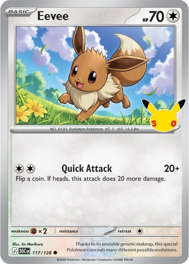 Image for Eevee (117/128) (Holofoil) (ME: 30th Celebration) (30C) - Pokemon