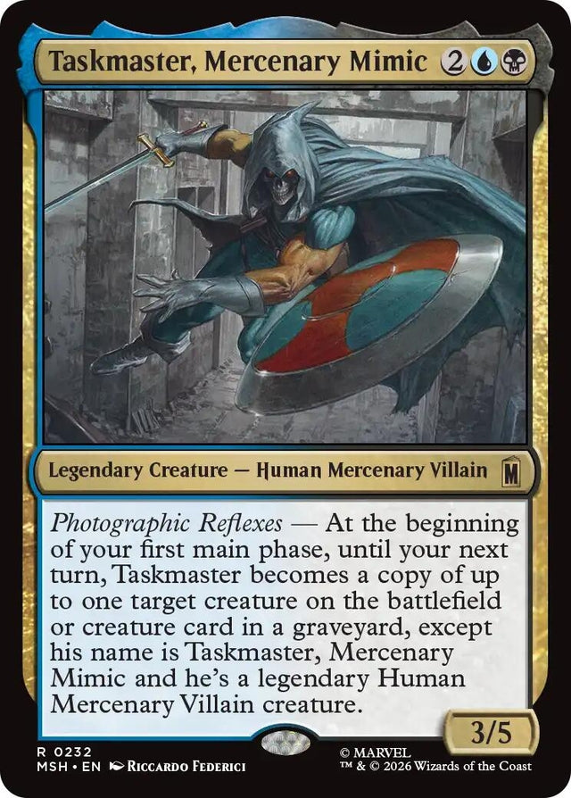 Image for Taskmaster, Mercenary Mimic (232) (Marvel Super Heroes) (MSH) - Magic: The Gathering