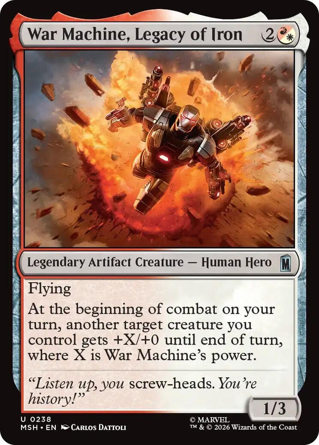 Image for War Machine, Legacy of Iron (238) (Foil) (Marvel Super Heroes) (MSH) - Magic: The Gathering
