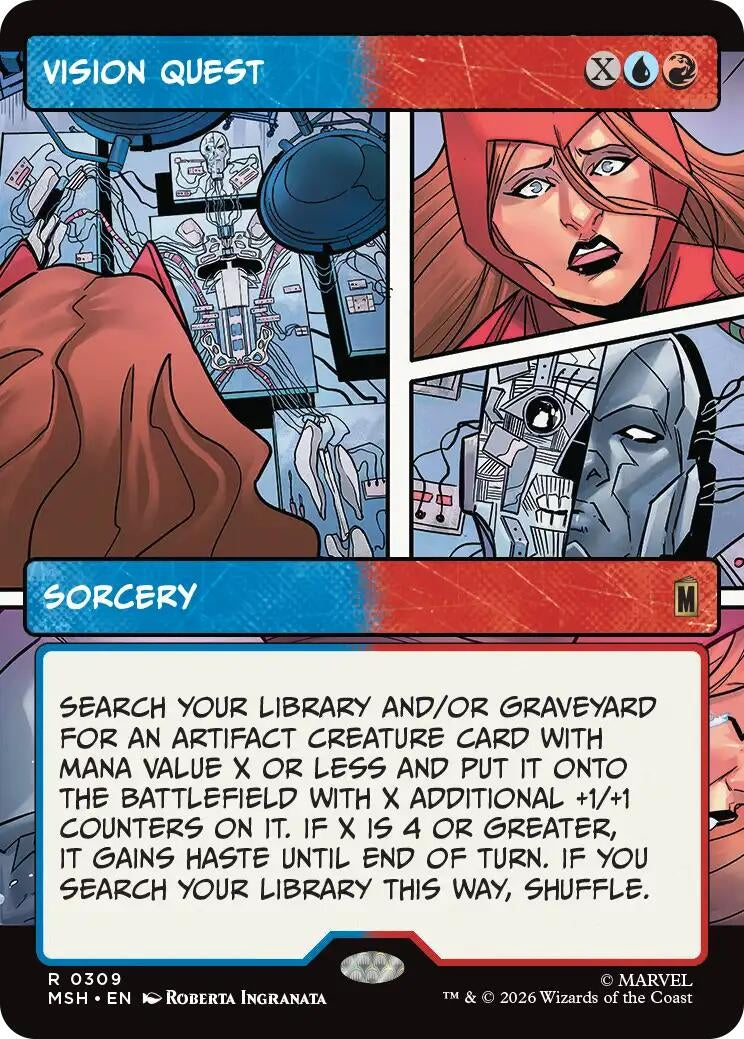 Image for Vision Quest (Borderless) (309) (Foil) (Marvel Super Heroes) (MSH) - Magic: The Gathering