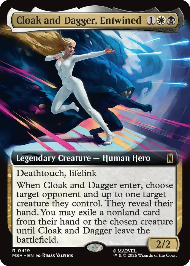 Image for Cloak and Dagger, Entwined (Extended Art) (419) (Foil) (Marvel Super Heroes) (MSH) - Magic: The Gathering