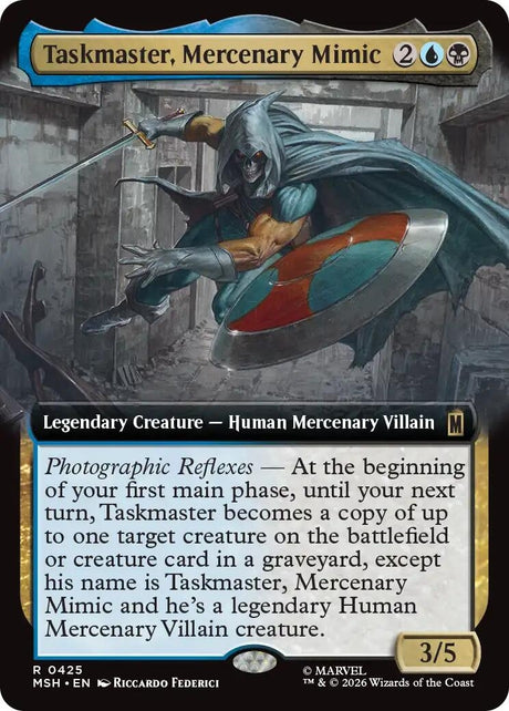 Image for Taskmaster, Mercenary Mimic (Extended Art) (425) (Marvel Super Heroes) (MSH) - Magic: The Gathering