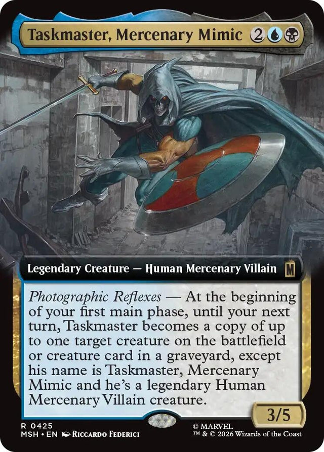 Image for Taskmaster, Mercenary Mimic (Extended Art) (425) (Marvel Super Heroes) (MSH) - Magic: The Gathering