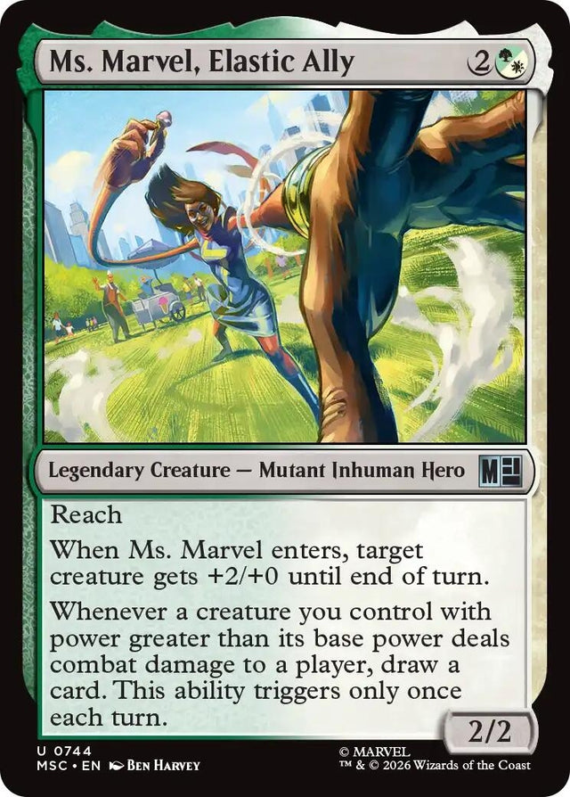 Image for Ms. Marvel, Elastic Ally (744) (Commander: Marvel Super Heroes) (MSC) - Magic: The Gathering
