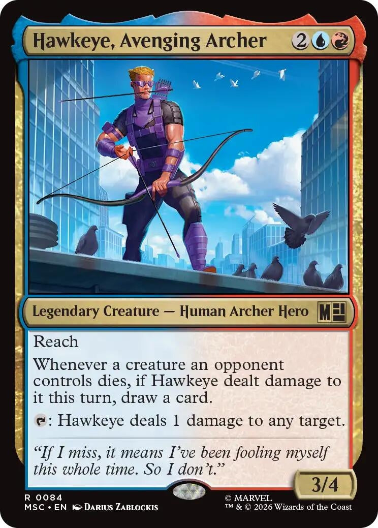 Image for Hawkeye, Avenging Archer (84) (Commander: Marvel Super Heroes) (MSC) - Magic: The Gathering