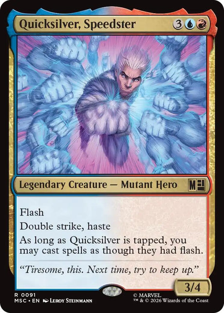 Image for Quicksilver, Speedster (91) (Commander: Marvel Super Heroes) (MSC) - Magic: The Gathering