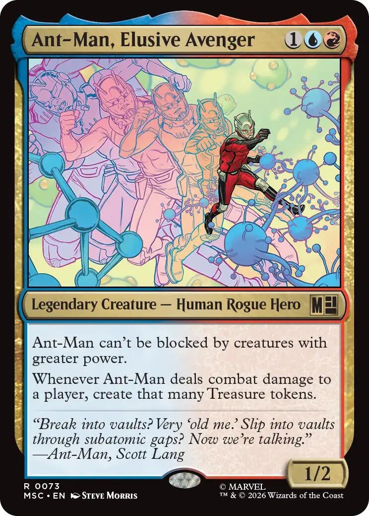 Image for Ant-Man, Elusive Avenger (Surge Foil) (73) (Foil) (Commander: Marvel Super Heroes) (MSC) - Magic: The Gathering