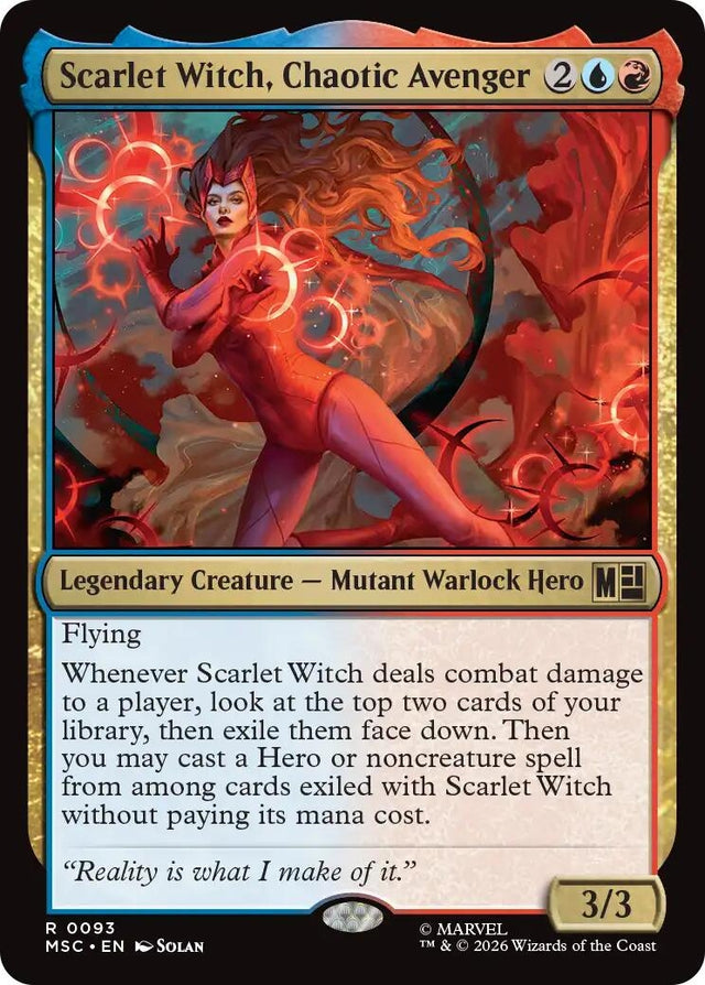 Image for Scarlet Witch, Chaotic Avenger (Surge Foil) (93) (Foil) (Commander: Marvel Super Heroes) (MSC) - Magic: The Gathering