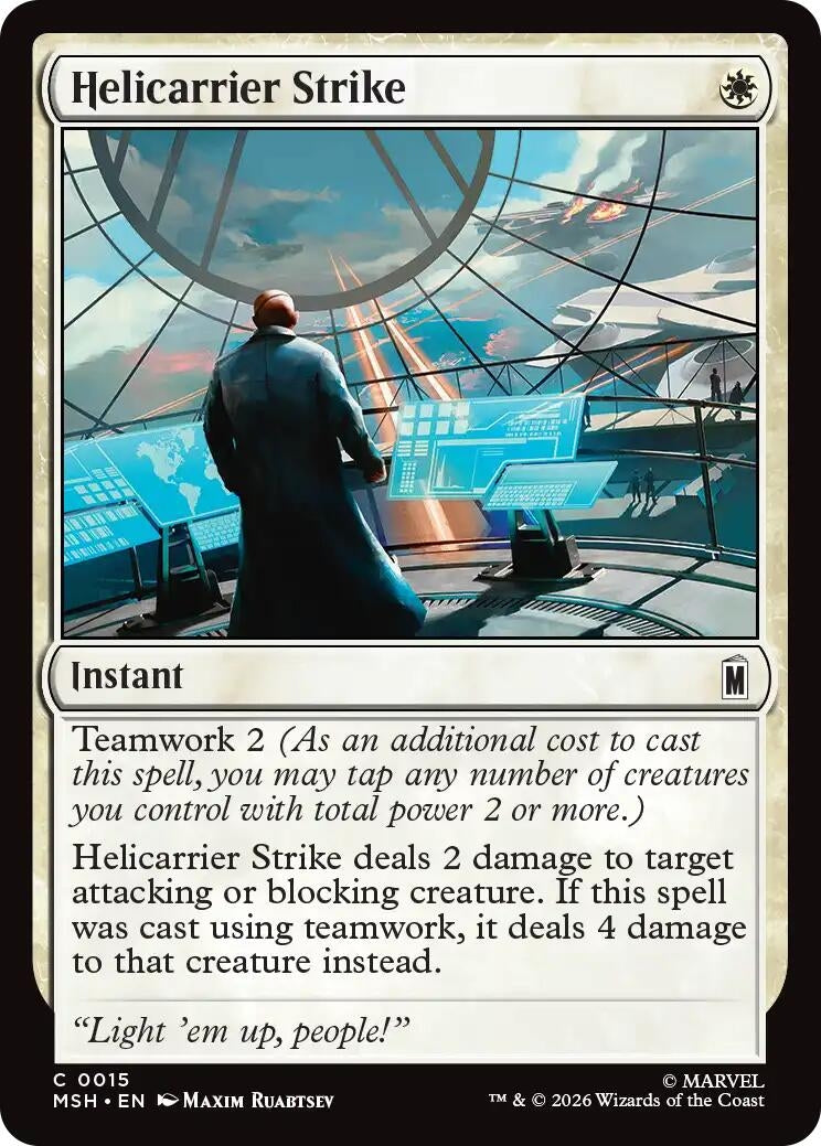 Image for Helicarrier Strike (15) (Foil) (Marvel Super Heroes) (MSH) - Magic: The Gathering