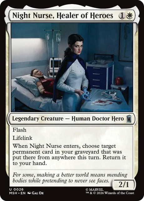 Image for Night Nurse, Healer of Heroes (26) (Marvel Super Heroes) (MSH) - Magic: The Gathering