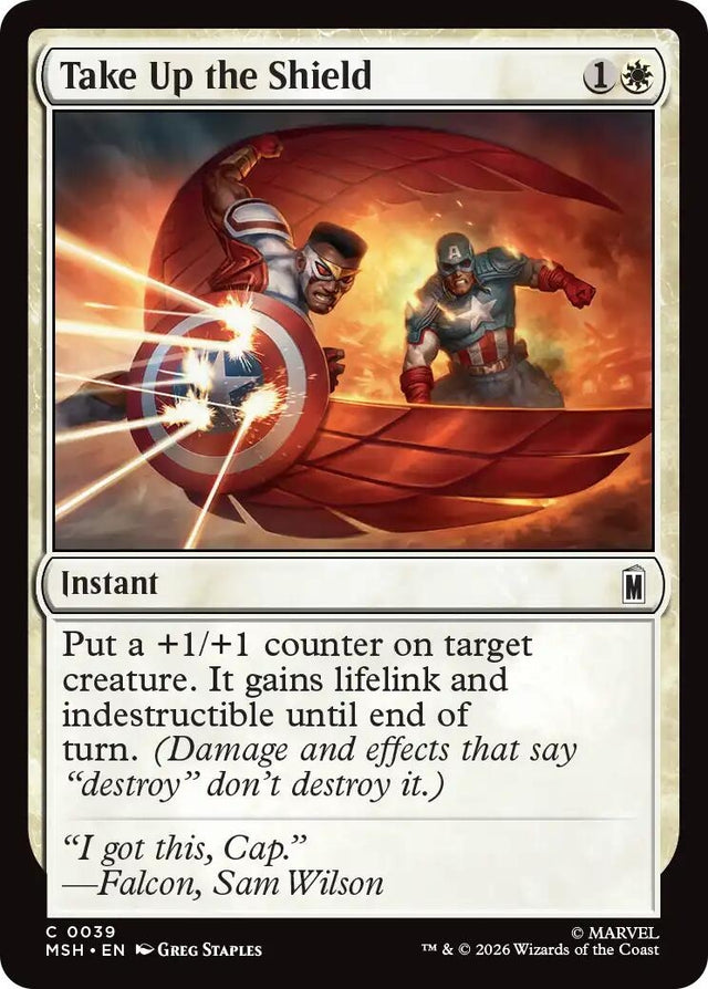 Image for Take Up the Shield (39) (Marvel Super Heroes) (MSH) - Magic: The Gathering