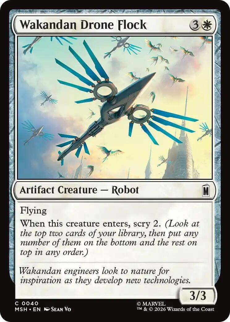 Image for Wakandan Drone Flock (40) (Foil) (Marvel Super Heroes) (MSH) - Magic: The Gathering