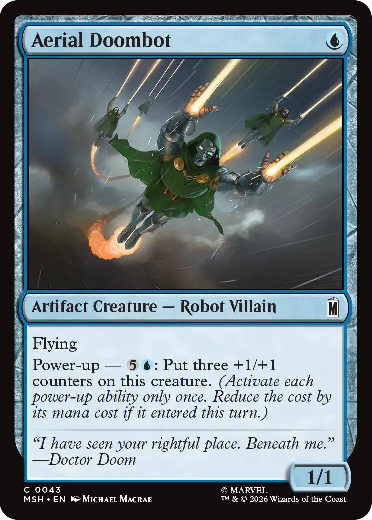 Image for Aerial Doombot (43) (Foil) (Marvel Super Heroes) (MSH) - Magic: The Gathering