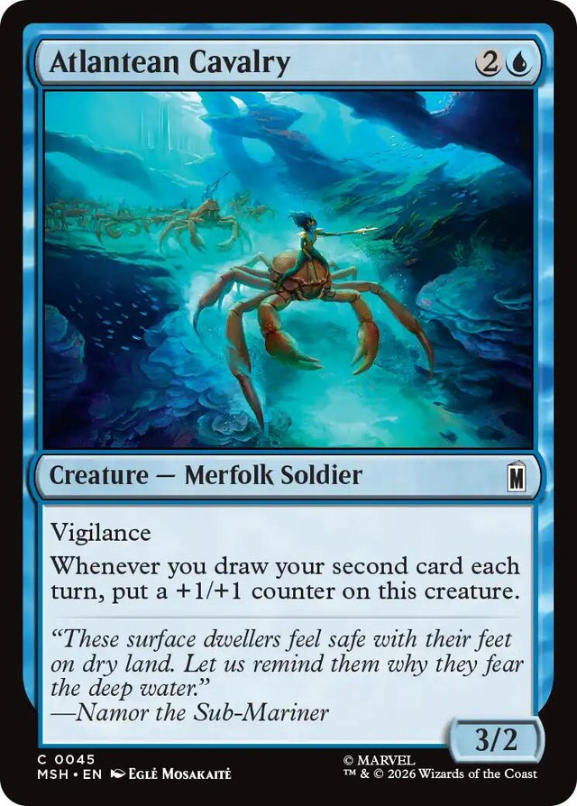 Image for Atlantean Cavalry (45) (Foil) (Marvel Super Heroes) (MSH) - Magic: The Gathering