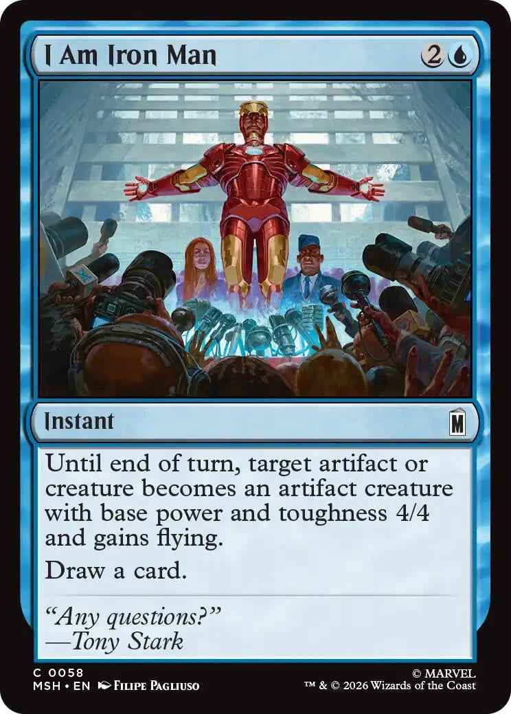 Image for I Am Iron Man (58) (Foil) (Marvel Super Heroes) (MSH) - Magic: The Gathering