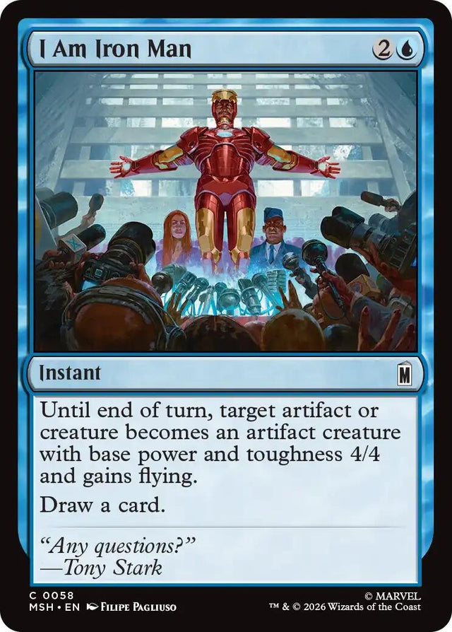 Image for I Am Iron Man (58) (Foil) (Marvel Super Heroes) (MSH) - Magic: The Gathering