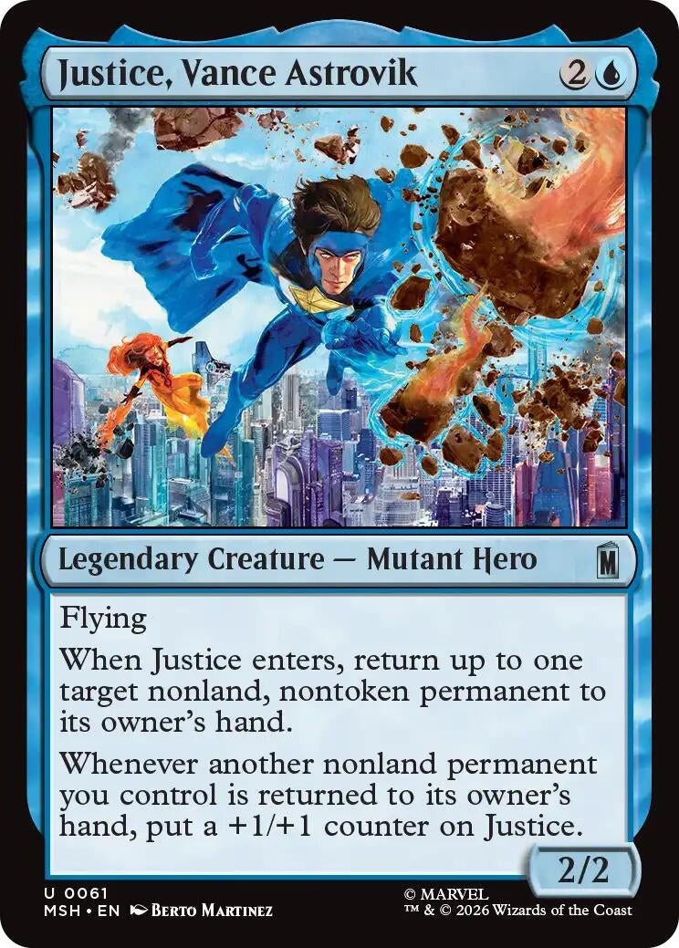 Image for Justice, Vance Astrovik (61) (Foil) (Marvel Super Heroes) (MSH) - Magic: The Gathering