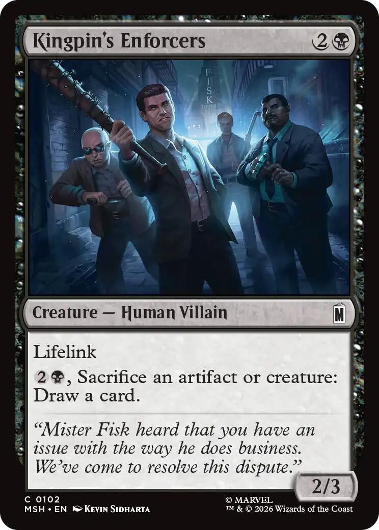 Image for Kingpin's Enforcers (102) (Marvel Super Heroes) (MSH) - Magic: The Gathering