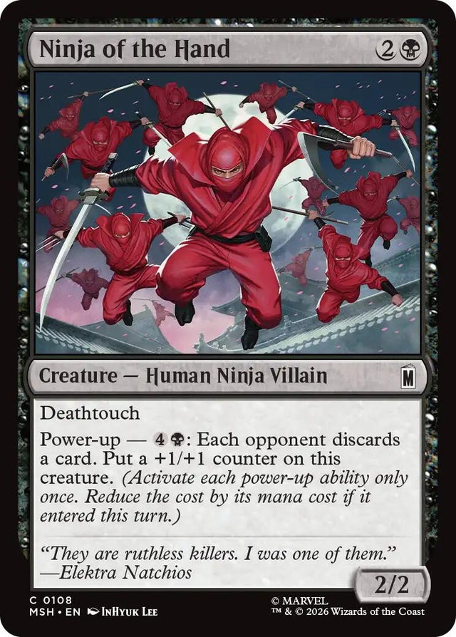 Image for Ninja of the Hand (108) (Marvel Super Heroes) (MSH) - Magic: The Gathering