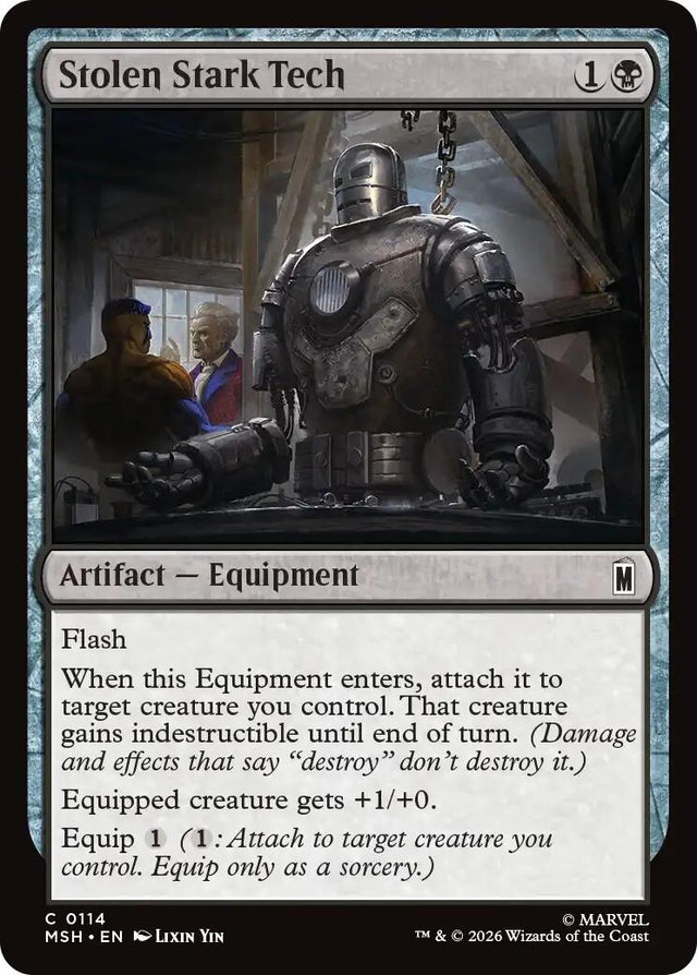Image for Stolen Stark Tech (114) (Foil) (Marvel Super Heroes) (MSH) - Magic: The Gathering