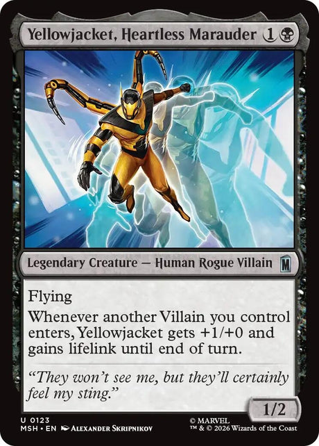 Image for Yellowjacket, Heartless Marauder (123) (Marvel Super Heroes) (MSH) - Magic: The Gathering
