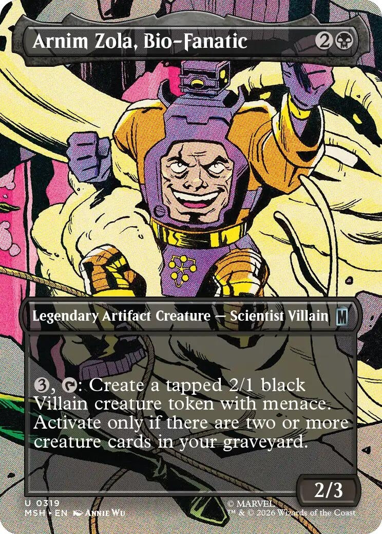 Image for Arnim Zola, Bio-Fanatic (Borderless) (319) (Foil) (Marvel Super Heroes) (MSH) - Magic: The Gathering