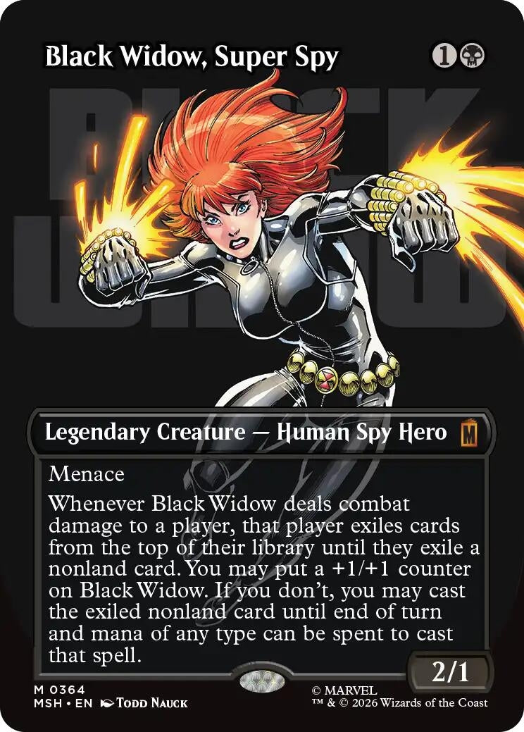 Image for Black Widow, Super Spy (Borderless) (0364) (364) (Marvel Super Heroes) (MSH) - Magic: The Gathering