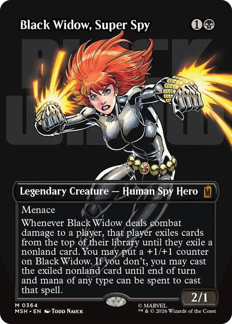 Image for Black Widow, Super Spy (Borderless) (0364) (364) (Marvel Super Heroes) (MSH) - Magic: The Gathering