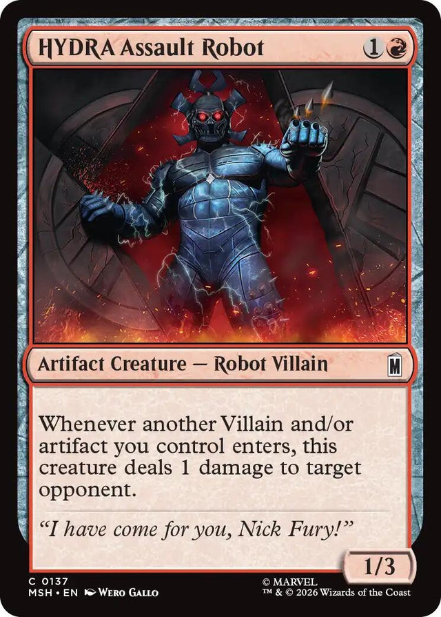 Image for HYDRA Assault Robot (137) (Foil) (Marvel Super Heroes) (MSH) - Magic: The Gathering