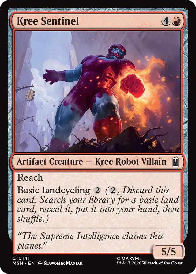 Image for Kree Sentinel (141) (Marvel Super Heroes) (MSH) - Magic: The Gathering