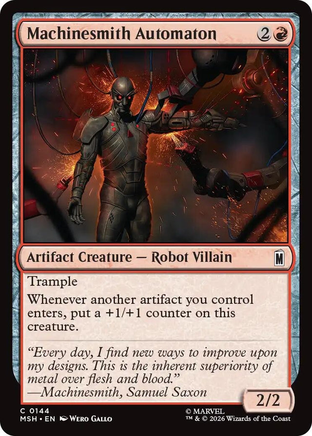Image for Machinesmith Automaton (144) (Foil) (Marvel Super Heroes) (MSH) - Magic: The Gathering