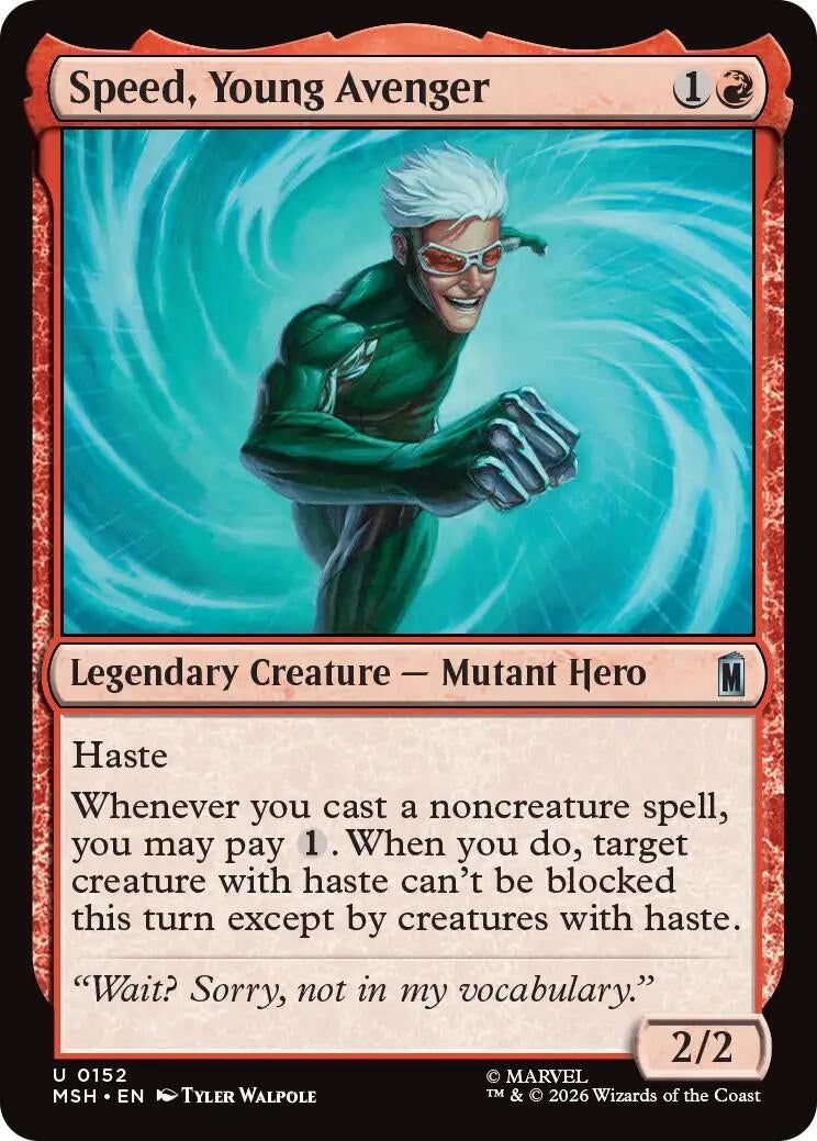 Image for Speed, Young Avenger (152) (Marvel Super Heroes) (MSH) - Magic: The Gathering