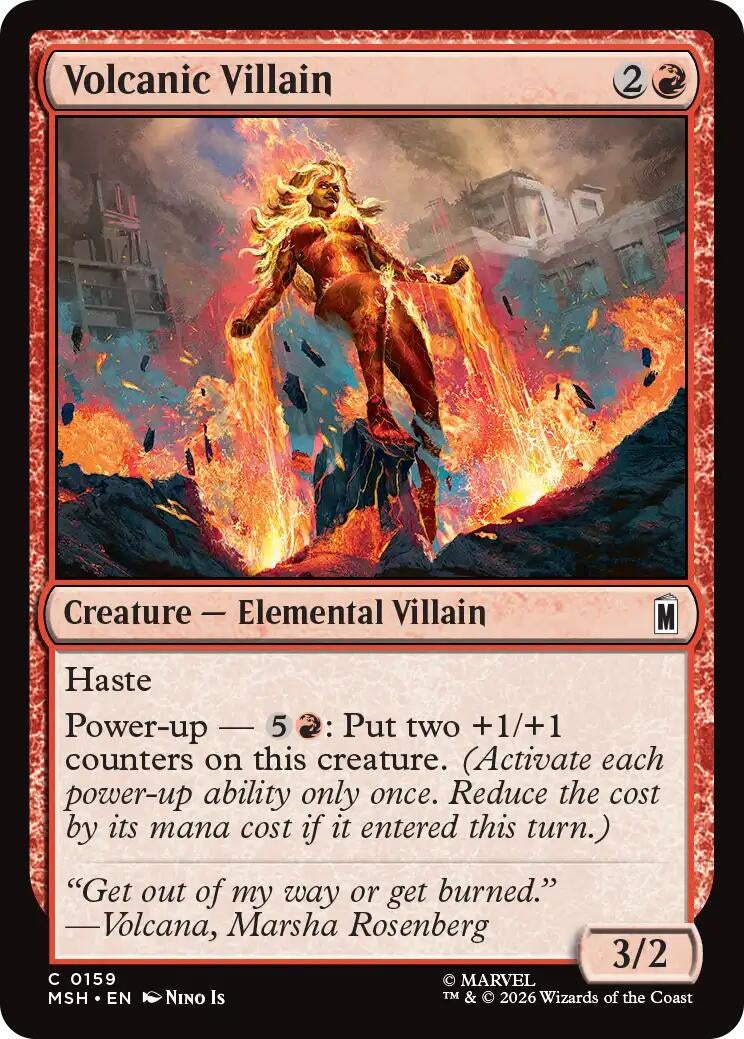 Image for Volcanic Villain (159) (Marvel Super Heroes) (MSH) - Magic: The Gathering