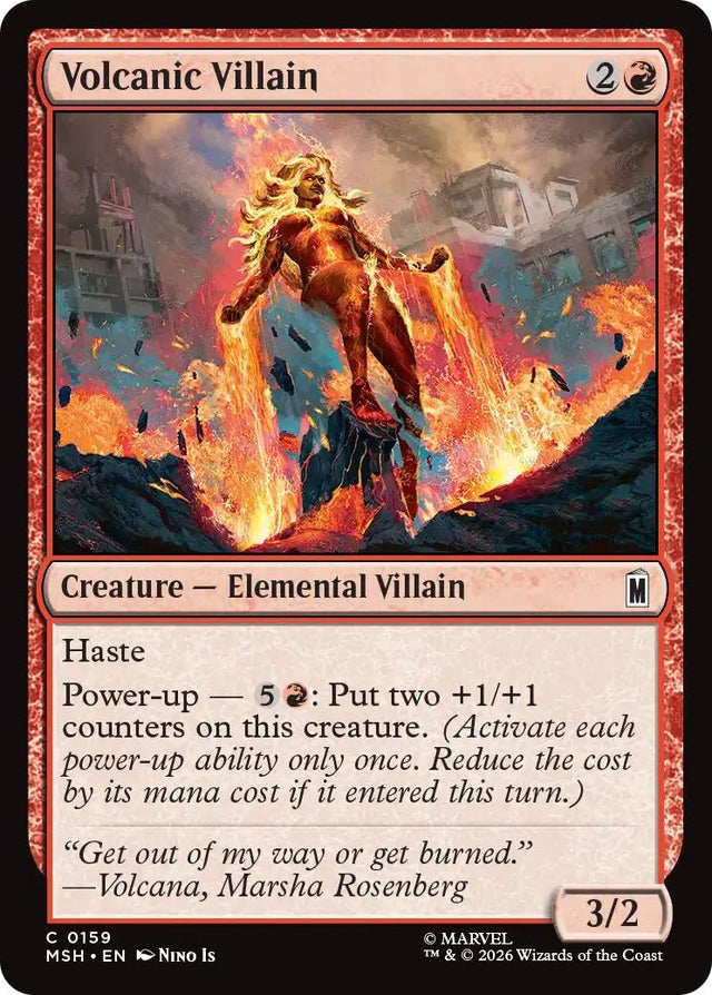 Image for Volcanic Villain (159) (Foil) (Marvel Super Heroes) (MSH) - Magic: The Gathering