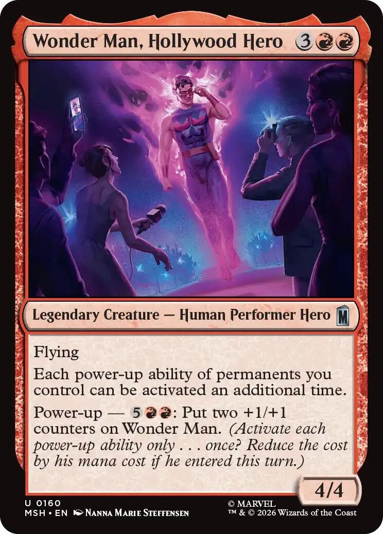 Image for Wonder Man, Hollywood Hero (160) (Foil) (Marvel Super Heroes) (MSH) - Magic: The Gathering