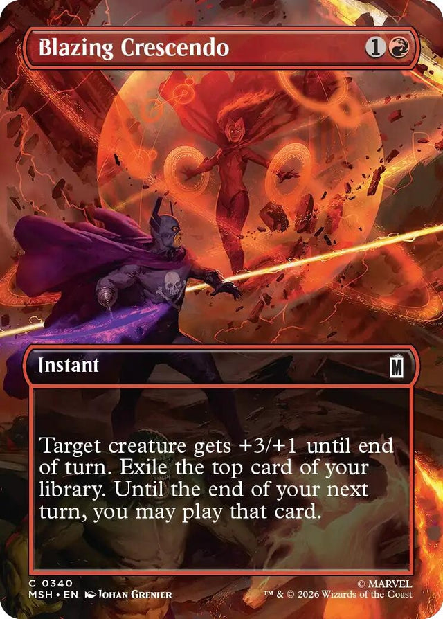 Image for Blazing Crescendo (Borderless) (340) (Marvel Super Heroes) (MSH) - Magic: The Gathering