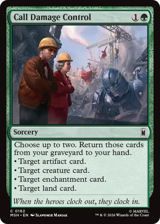 Image for Call Damage Control (162) (Marvel Super Heroes) (MSH) - Magic: The Gathering