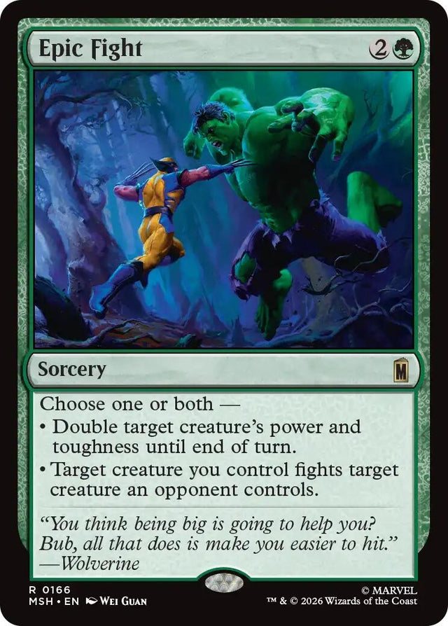 Image for Epic Fight (166) (Marvel Super Heroes) (MSH) - Magic: The Gathering