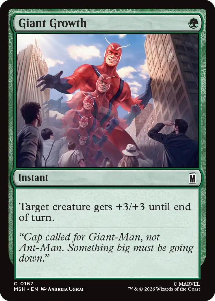 Image for Giant Growth (167) (Foil) (Marvel Super Heroes) (MSH) - Magic: The Gathering