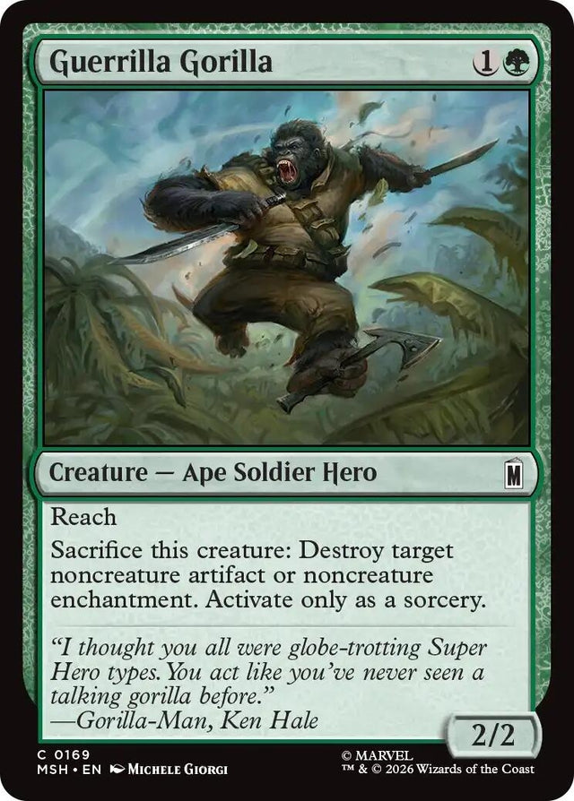 Image for Guerrilla Gorilla (169) (Foil) (Marvel Super Heroes) (MSH) - Magic: The Gathering