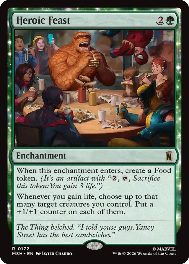 Image for Heroic Feast (172) (Foil) (Marvel Super Heroes) (MSH) - Magic: The Gathering