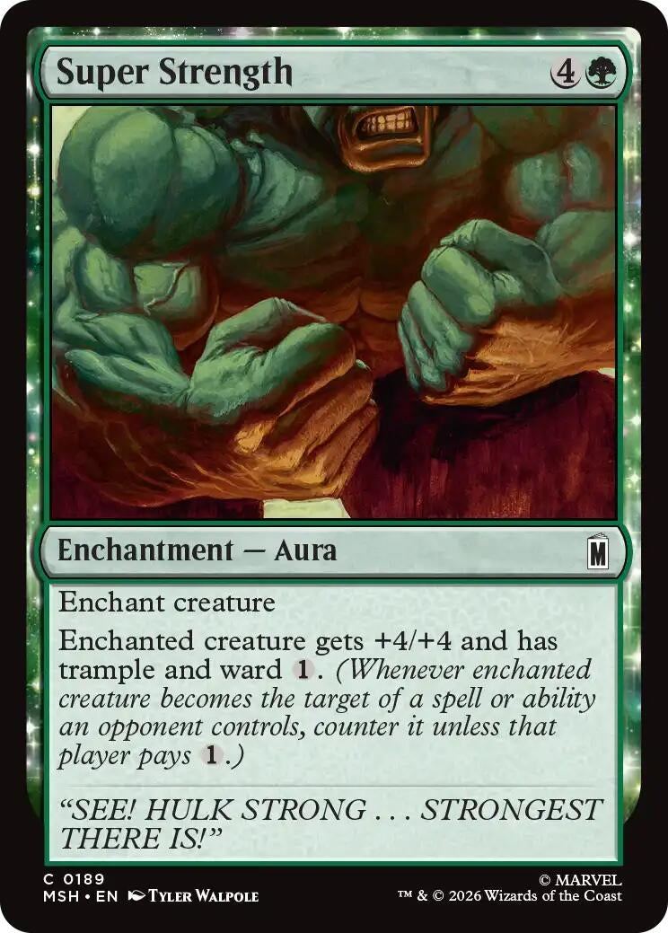 Image for Super Strength (189) (Marvel Super Heroes) (MSH) - Magic: The Gathering