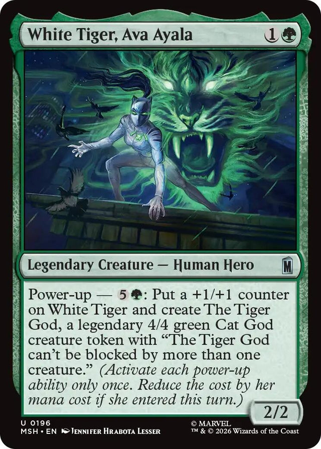 Image for White Tiger, Ava Ayala (196) (Marvel Super Heroes) (MSH) - Magic: The Gathering