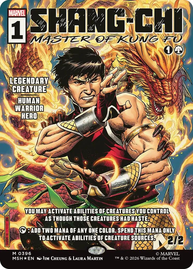 Image for Shang-Chi, Master of Kung Fu (Borderless) (0396) (396) (Foil) (Marvel Super Heroes) (MSH) - Magic: The Gathering