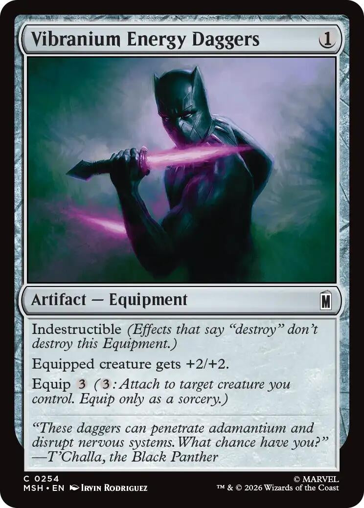 Image for Vibranium Energy Daggers (254) (Foil) (Marvel Super Heroes) (MSH) - Magic: The Gathering